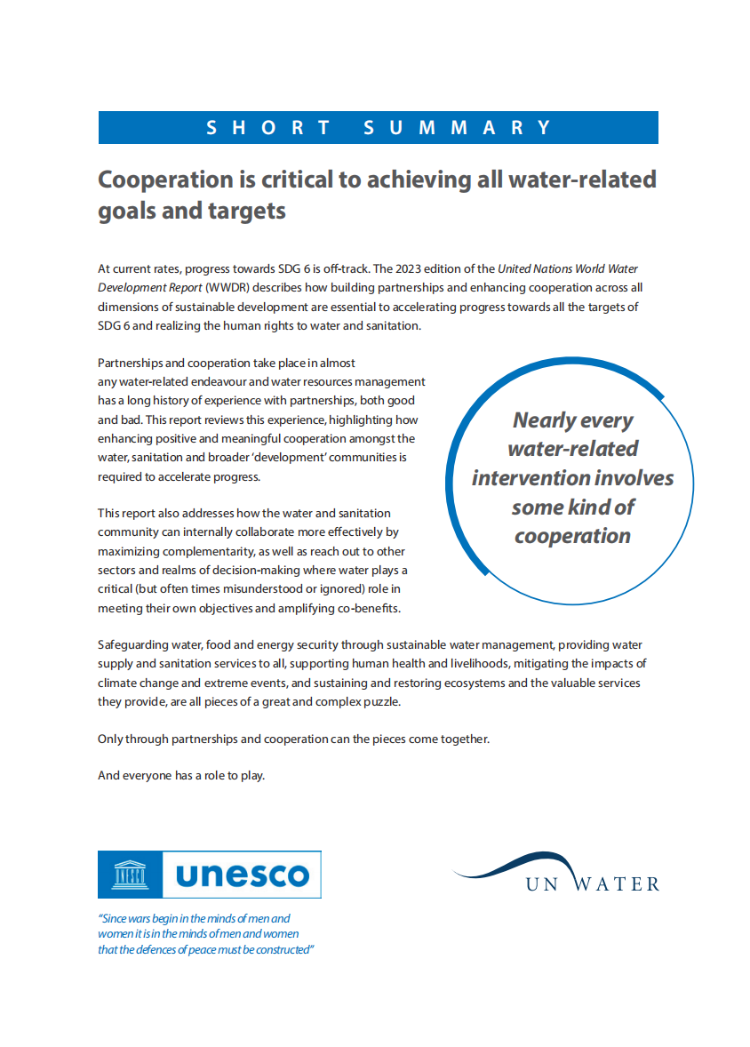 The United Nations World Water Development Report 2023